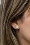 Heliophilia Silver Pendientes de Plata de Ley 925 con Recubrimiento de Oro y Circón